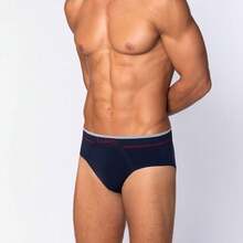 Cueca Lupo Slip Sem Costura 624-003 - Azul Marinho - Visão 4