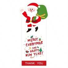 50 Stücke pro Packung Weihnachts-Aufkleber, Frohe Weihnachten Geschenkbox Siegelaufkleber, mit sechs Mustern wie Weihnachtsmann, Rentier, Weihnachtsbaum, Schneemann usw., Verpackungs-Dekorationsaufkleber