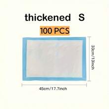 100/50/40/20pcs Super Absorbent Pet Pee Pads, Designed For Large, Medium And Small Dogs Training. Super Absorbent, Leak-Proof, Odor Eliminating, Easy To Clean, Disposable. Suitable For Puppies, Kittens, And Medium/Large Dogs Indoor Training And Daily Use. [Quantity Varies By Specification]