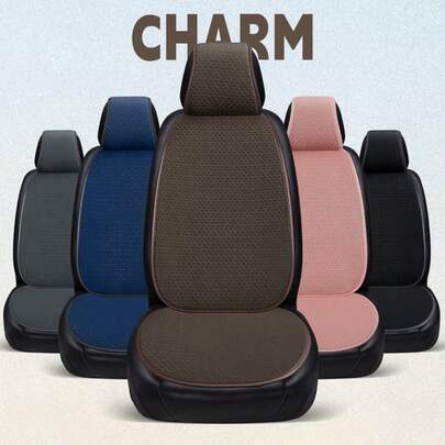 Winter Short Plush Front Row Dual Car Seat Covers (2 Seat Cushions+2 Back Cushions+2 Headrest Covers), 3D Embossed Craft, Fit Seat Perfectly, Comfortable Warm And Durable, Suitable For Most Cars, SUVs, Trucks, 5 Colors Available