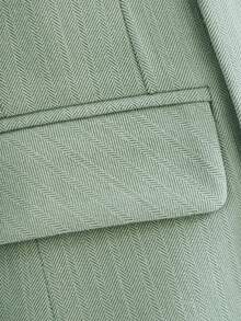 3 pezzi/set Completo formale per ragazzi giovani: giacca + pantaloni + papillon, abito da cerimonia, paggetto da matrimonio, costume per vacanze scolastiche - Verde - Visualizzare 8