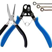 Kìm vòng 1.5/2.25/3mm, dụng cụ uốn dây kim loại dùng để làm đồ trang sức, kìm 9 đầu xoắn, kìm 9 ngạnh, kìm cuộn hai chức năng có rãnh và chức năng cắt, dùng để làm và sửa chữa đồ trang sức (Người đam mê và người mới bắt đầu) - Nhiều màu - Xem 12