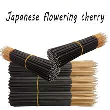 8.66-Inch Japanese Black Cherry Blossom Incense Sticks, Unique Japanese Cherry Blossom Fragrance, Long Burning Time For Home And Hotel Air Freshening, Great Gift For Halloween And Christmas