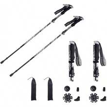 DQST Baston Trekking Plegables 130cm, Baston de Senderismo para Caminar ultraligeros, Aleación de Aluminio de Alta Resistencia (Negro) - 2 - Ver 11