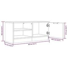 vidaXL TV-Schrank Schwarz 80 x 35 x 36,5 cm Holzwerkstoff
