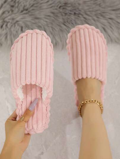 2025 新款女式人造毛皮闪亮蝴蝶结水钻装饰露趾舒适室内拖鞋，性感时尚，适合春、夏、秋、冬