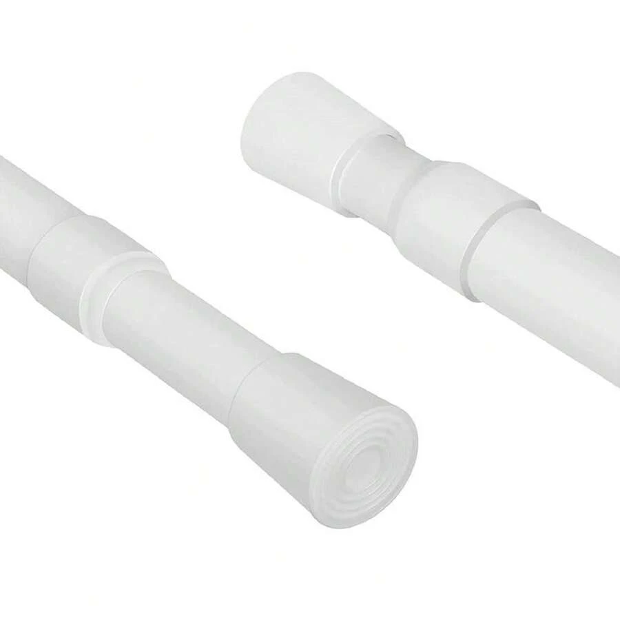 Tension Rod For Curtains No Drill Spring Net Curtain Rods Extendable Door Curtain Pole Adjustable Telescopic Voile Tension Pole For Kitchen Cupboard Bathroom Window - 55-90cm - View 1