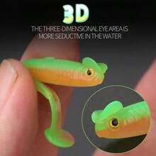 20pcs/Pack, Single Piece Size: 6.1cm, 1.3g, Fishing Soft Bait, Fish Bait, Fishing Supplies, Dual-Color Lure Bait, Artificial Bait, Lifelike Fish Bait, Suitable For All Water Bodies