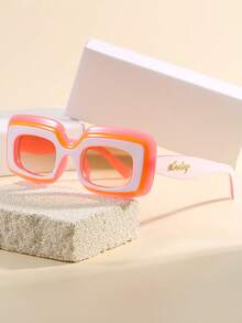 New Oversized Retro Style Glasses, Versatile & Fashionable, Vintage Square Large Frame Plastic Fashionable Glasses, Classic Design For Outdoor Sports, Cycling, Travel, Beach, Driving, Fishing, Summer, Classic Square Frame Style, Youthful Choice, Suitable For Daily Casual, Outdoor Activities, Photoshoot, Holiday Parties And More