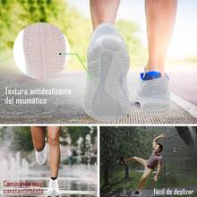 Cubre Zapatos Impermeable, Protector de Zapatos para Lluvia para Hombre y Mujer, Antideslizante Protector para Tenis para Lluvia,Cubierta para Calzado de Viaje Plegable de Reutilizable - blanco - Ver 6