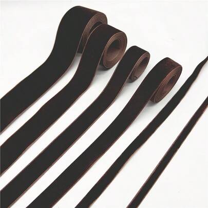 6mm-38mm 5yards Coffee Velvet Ribbon Handmade Wedding Party Decoration Ribbon For Gift Wrapping DIY Hair Bows Sewing Crafts