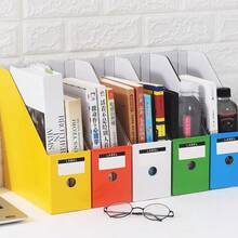 MAGICLULU 1 Juego De Portadocumentos De Color Cajas De Almacenamiento Decorativas Carpeta Organizadora De Papel Estantería Para Oficina Estante Para Archivos De Revistas Carpeta - Vistoso - Ver 3