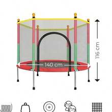 Trampoline Jumping Tumbling Children's Jumping Mat Color Black - Red - View 3
