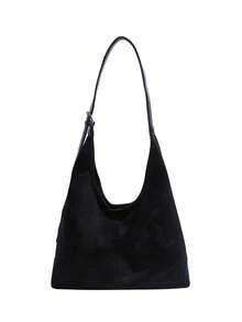 1 件 YouBei 绒面革腋下包女士单肩斜挎包（带小袋），适合女孩、女士、大学生、年轻专业人士，非常适合工作、商务、通勤、上学 - 黑色 - 查看 9