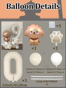 0-9 数字列气球、宠物生日装饰、狗派对装饰、用于生日派对、聚会装饰、周年纪念、节庆庆典、户外派对、场景氛围、照片装饰、派对装饰、拱门支撑套件主题气球、派对装饰、摄影道具、高品质薄膜轻质气球、庆典气球 - 彩色 - 查看 20