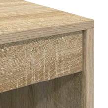 Escritorio Larryhot Roble Sonoma 80 x 40 x 76 cm Madera de ingeniería, resistente y duradera, fácil de montar, estilo decorativo, bonito y práctico. - Marrón - Ver 7