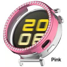 1pc Fashionable Single Row Rhinestone PC Protective Case Compatible With Huawei Watch GT4/GT5 41mm, Casual Style