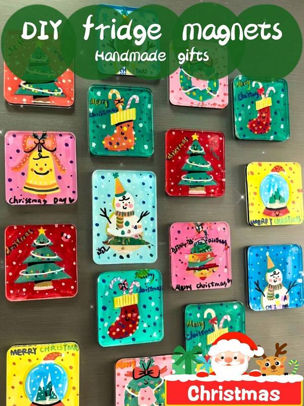 10pcs DIY Acrylic Fridge Magnets, Handmade Gift Materials, Creative Fridge Stickers, Square, Round, Transparent, Ins Style, Gifts For Friends, Christmas & New Year Gifts