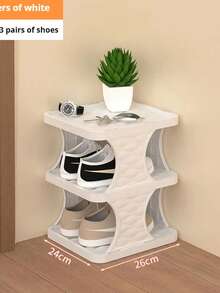 流行简约鞋架，家用小型鞋柜，多层节省空间折叠鞋架 - 彩色 - 查看 20