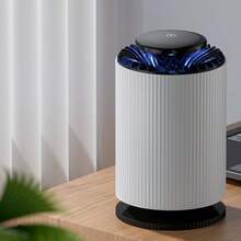 1 pièce Purificateur d'air alimenté par USB, convient pour le bureau, la maison, la chambre, l'appartement, le bureau, désodorise, portable, double usage en tant que lampe de bureau, cadeau idéal pour les amis et la famille - Blanc - Voir 13