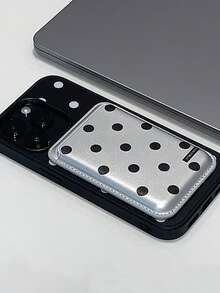 1 件简约 PU 皮革动物印花手机壳卡夹，磁性卡槽，适合所有型号，简约卡袋