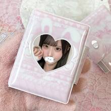 1 件可爱兔子照片卡夹，Kpop 偶像照片卡保护套，粉色天使翅膀兔子照片卡套，PU 材质，适合 3-3.5 英寸偶像专辑卡、动漫人物、游戏人物照片卡收藏家 - 粉色 - 查看 7