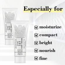 Xioimy 3 件套 345 面部舒缓修复套装，包括 345 面霜、精华液、眼霜，其中含有烟酰胺、泛醇、透明质酸，可减少黑斑、痤疮痕迹，舒缓和修复皮肤，日常护肤套装 - 白色+透明 - 查看 8