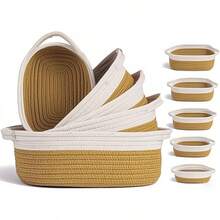 Storage Baskets - بني + أبيض - مشاهدة 10
