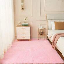 1件装柔软蓬松奢华圣诞长毛地毯 - 毛绒绒的，防滑，可机洗，不易褪色，触感柔软，适用于客厅、卧室、家居装饰、房间装饰、装饰地毯、地板铺设