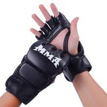 一副成人半指MMA拳击训练手套，适用于散打.泰拳.MMA.UFC等运动 - 彩色 - 查看 12