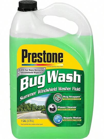 Prestone AS657 Bug Wash líquido limpiador de parabrisas, 1 Galón