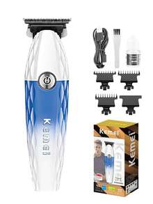 Kemei Kemei KM-1690A Cordless Hair Clipper For Men, Rechargeable Beard Shaver - Zero Gap 0mm Precision Trim Engraving Machine, Powder Metallurgy Blade, Professional Hair Clipper For Hairdressers, Holiday Gifts