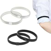 1pc/2pcs/4pcs Unisex Iron Shirt Sleeve Garters, Non-Slip Metal Cuff Links, No-Wash Armband, Suitable For Men And Women, Party, Holiday Supplies