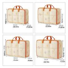 1 pieza Bolsa de almacenamiento de edredón de algodón transparente, impermeable y a prueba de humedad para el hogar, dormitorio, armario, mudanza