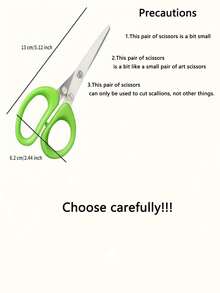 1 件小型不锈钢厨房剪刀，多层蔬菜切菜器，5 刃葱剪，多功能厨房切菜器，蔬菜剪厨房用具，厨房用品，用于切碎韭菜、香料 | 食品安全金属，非常适合切葱等，不适合切布！（颜色随机） - 彩色 - 查看 6