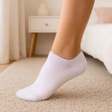 Kit 12 Pares Meias Soquete Cano Curto Brancas Unissex Tamanho 35-40 - Branco - Visão 6