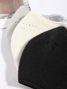 1 szt. Damska, jednokolorowa, pluszowa, ciepła i gruba maska na twarz, odpowiednia na jesień/zimę, podróże, outdoor, jazdę na rowerze, do noszenia na co dzień