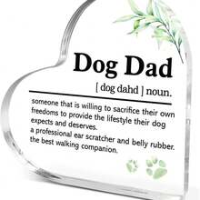 لوحة زخرفية الأبعاد من الاكريليك بنص فرنسي "أحبك يا أبي"، بتصميم قلب ثنائي الأبعاد، لا يحتاج إلى بطاريات، ديكور المنزل والمكتب، هدية كلاسيكية مناسبة طوال العام، مسطح ثنائي الأبعاد