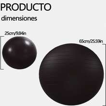 Pelota Pilates Incluye Pelota Yoga Grande de y Pilates Mini Ball de,Pelota para Embarazadas Antideslizante y Antichoque,Pelotas para Ejercicio chica Antipinchazos para Deportes,Fitness - Negro - Ver 11