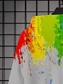 Plus Size Men's Casual Hoodie - 3D Graffiti Print, Pocket, Regular Fit, Machine Washable, Essential For Autumn/Winter, Comfortable Soft Everyday Wear - Nhiều màu - Xem 4