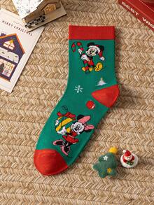 Disney 4/1 Pair Genuine Christmas Hat Cartoon Character Socks, Christmas & New Year Animation Socks For Men, Novelty & Fun Socks For Gifts And Parties, Socks - Multicolor - View 10