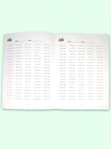 5pcs Reusable Math Practice Notebooks. Suitable For Elementary Grade 1-3 Math Workbooks, Addition & Subtraction Practice Books, 32-Day Timed Addition & Subtraction Arithmetic Practice Notebooks