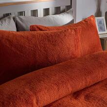 OHS Teddy Fleece Bedding Set Thermal Warm Soft Cosy Plush Plump Bedding Set - CHOCOLATE - View 18