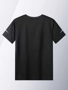 Áo thun tay ngắn cổ tròn thoáng khí họa tiết gradient cỡ lớn dành cho nữ, phù hợp cho mùa xuân và mùa hè - Xám - Xem 7