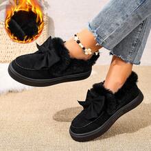 Bottes de neige mode polyvalentes en fausse fourrure doublées de peluche, doublure thermique épaisse et chaude