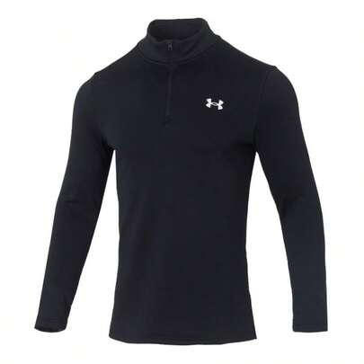 Under Armour 男裝加絨款保暖休閒服飾上衣UA Packaged Base 4.0 1/4 Zip 舒適日常長袖T卹 6005299-001