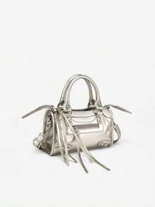 Nouveau sac de moto Y2K à rivets, sac à main rétro haut de gamme à l'ancienne mode française, sac bandoulière croisé