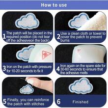 10 Pieces Cloud Iron On Patches, Sew On Tiny Cloud Embroidered Patch Appliques Clothing Dress Jackets Backpacks Pants Caps Decoration