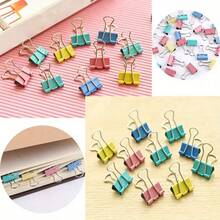 40pcs Assorted Color Small Size Paper Clips, Suitable For Office Organization, Random Packaging