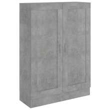 Librería Larryhot Gris Hormigón 82,5x30,5x115 cm Madera industrial, resistente y duradera, fácil de montar, estilo decorativo, adecuadA, Para guardar adornos, figuras, libros, pequeños objetos, etc. - Gris - Ver 2